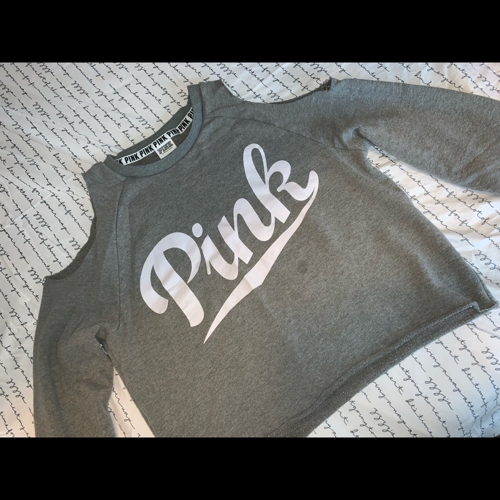 grey PINK cold shoulder vs